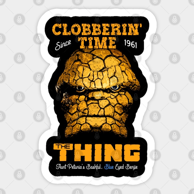 The Thing - Clobberin' Time Since 1961 Sticker by MonkeyKing